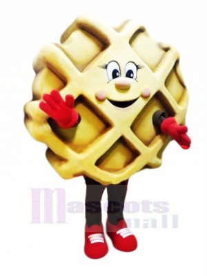 Yummy Waffle Mascot Costume Cartoon	