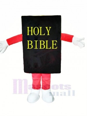 Black Bible Mascot Costume Cartoon