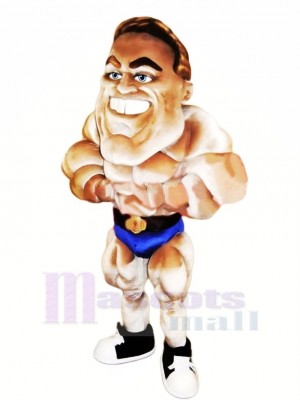 Strong Bodybuilder Mascot Costume Cartoon