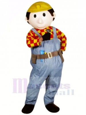 Cute Builder Buddy Mascot Costume People