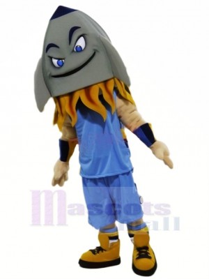 Funny Grey Rocket Mascot Costume Cartoon