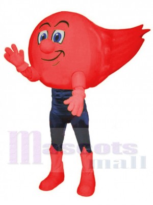 Smiling Red Comet Mascot Costume Cartoon