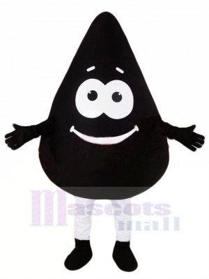 Cute Black Oil Mascot Costume Cartoon	