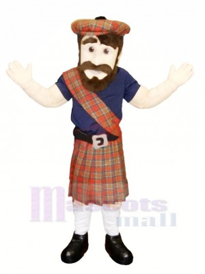 Highlander with Dress Mascot Costume People