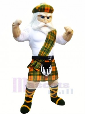 Strong Muscle Highlander Mascot Costume People	