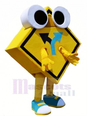 Road Sign Mascot Costume Cartoon