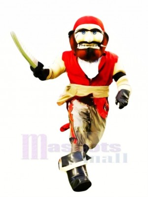 Strong Pirate with Green Eyes Mascot Costume People