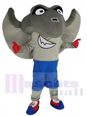 Grey Stingray Mascot Costume Marine Animal