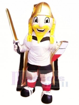 Viking with Yellow Beard Mascot Costume People	