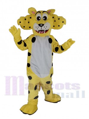 Funny Yellow Cheetah Mascot Costume