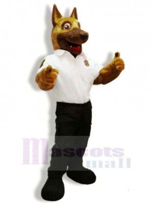 Power German Shepherd Dog Police Mascot Costume Cartoon