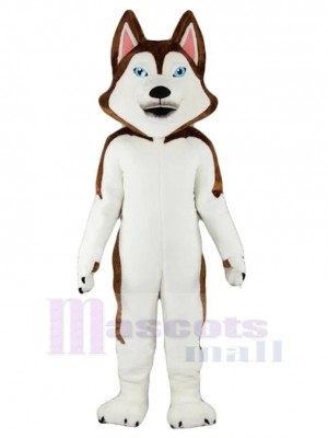Brown and White Husky Dog Mascot Costume Animal