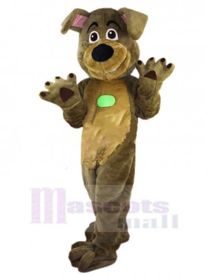 Happy Dark Brown Dog Mascot Costume Animal