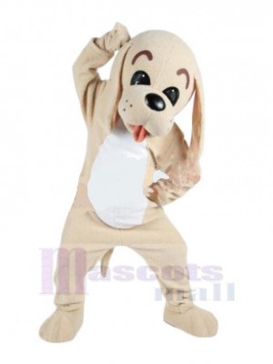 Lovable Brown and White Dog Mascot Costume Animal