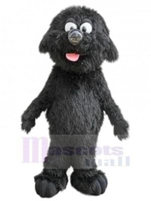 Long Hair Black Dog Mascot Costume Animal