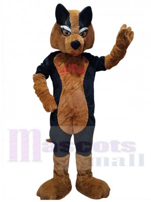 Black and Tan Husky Dog Mascot Costume For Adults Mascot Heads