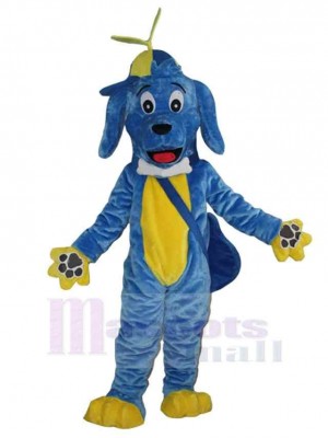 Blue Music Dog Mascot Costume Animal