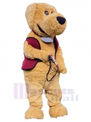 Cute Brown Furry Dog Mascot Costume Animal