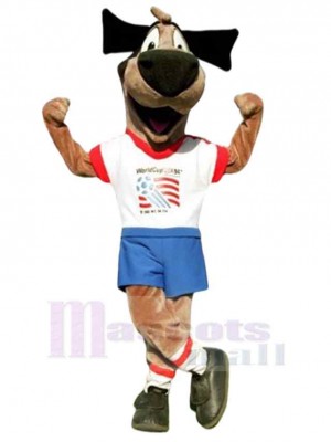 Happy Soccer Dog Mascot Costume Animal