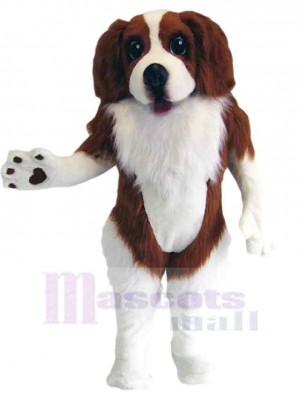 Brown and White Spaniel Dog Mascot Costume Animal