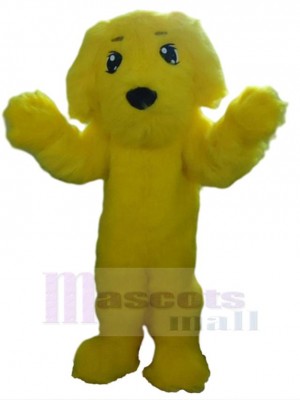 Cute Yellow Dog Mascot Costume Animal with Big Eyes