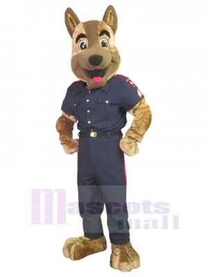 Happy Uniform Police Dog Mascot Costume Animal