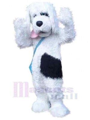 Funny Plush White Dog Mascot Costume Animal