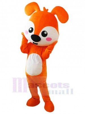 Shy Orange Dog Character Mascot Costume Animal