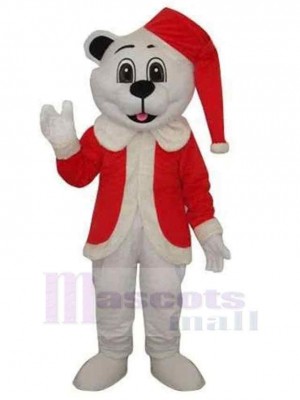Santa Dog Mascot Costume Animal with Red Hat and Clothes