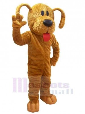 Giant Brown Dog Mascot Costume Animal with Large Tongue