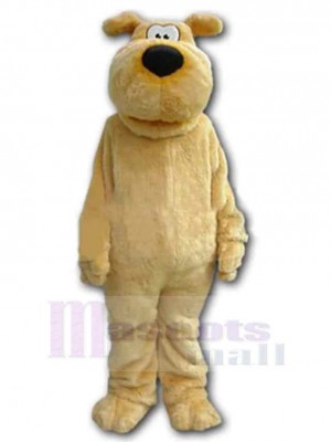 Plush Yellow Dog Mascot Costume Animal Adult