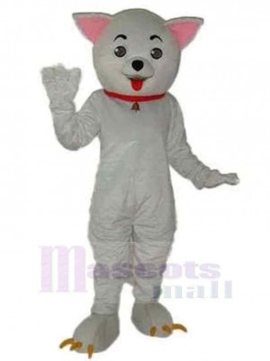 Small White Dog Mascot Costume Animal