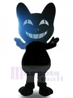 Funny Smiling Black Cat Mascot Costume Animal