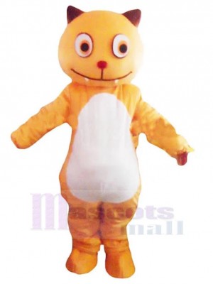 Funny Orange Cartoon Cat Mascot Costume Animal