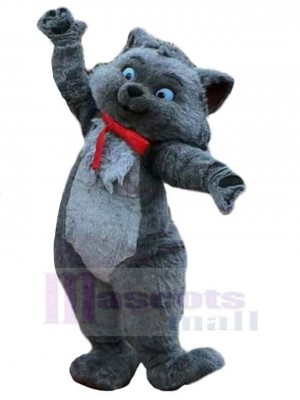 Funny Cartoon Gray Cat Mascot Costume Animal