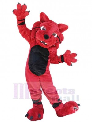 Power Red Wildcat Mascot Costume Animal