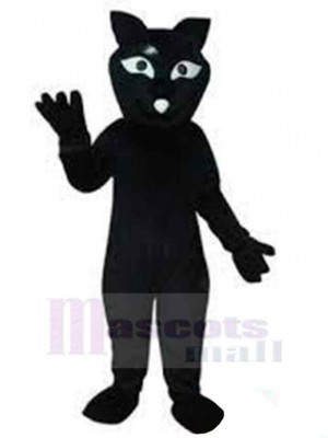 Black Cat Mascot Costume Animal with White Nose