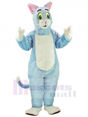 Blue Cat Adult Mascot Costume Animal