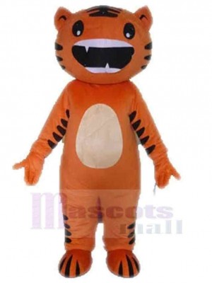 Funny Orange And Black Cat Mascot Costume Animal