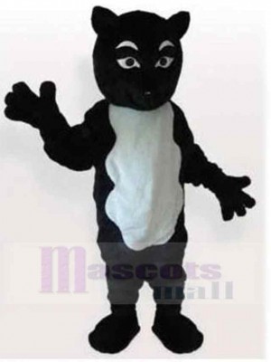 Funny Black and White Cat Suit Mascot Costume Animal