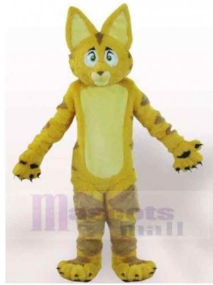 Big Ears Yellow Fur Cat Mascot Costume Animal