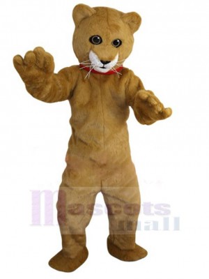 Brown and Yellow Cat Adult Mascot Costume Animal