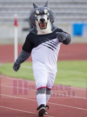 High Quality Muscle Gray Wolf Mascot Costume Animal Adult