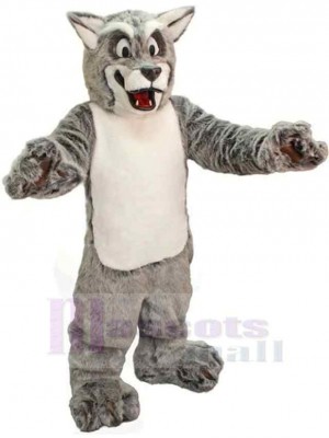 Amazing College Gray Wolf Mascot Costume Animal