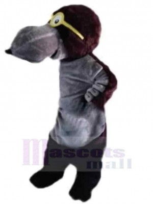 Long Mouth Wolf Mascot Costume Animal with Yellow Glasses