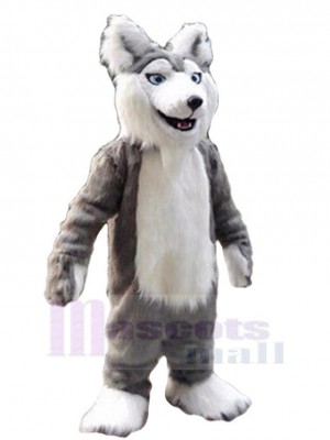 High Quality Gray and White Wolf Mascot Costume Animal