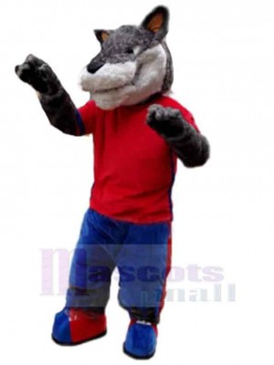 Vigorous Athlete Wolf Mascot Costume Animal