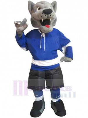 Gray Wolf Mascot Costume Animal For League