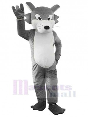 Adorable Gray Wolf Mascot Costume Adult