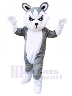 Lovely Cartoon Gray Wolf Mascot Costume Animal